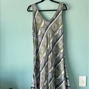 Stylish Green and Blue Patterned Dress From Italy!!